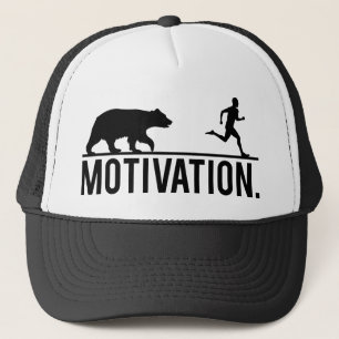 Funny Workout Motivation - Bear Chasing Jogger Trucker Hat