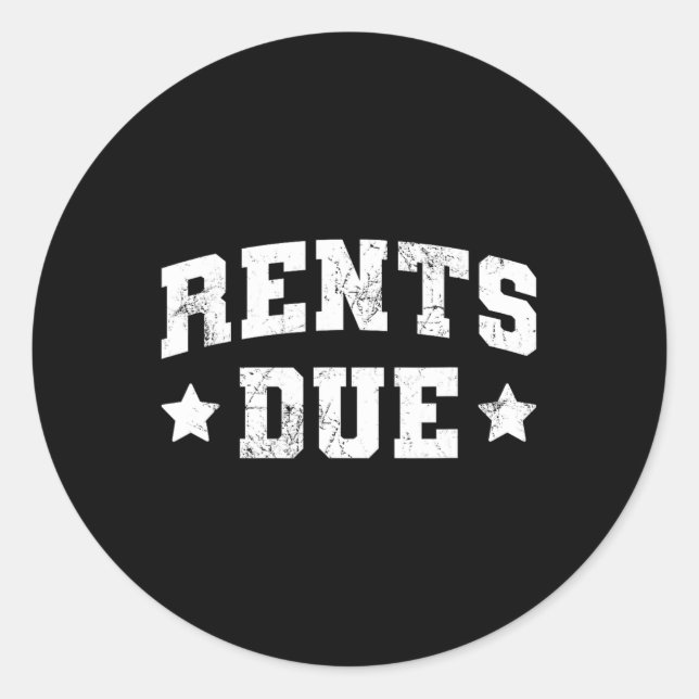 Funny Workout Rents Due Gym Weight Lifting Bodybui Classic Round Sticker (Front)