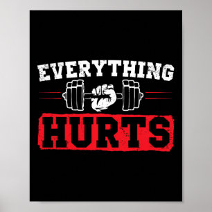 Funny Workout Saying Bodybuilding Lovers Bodybuild Poster