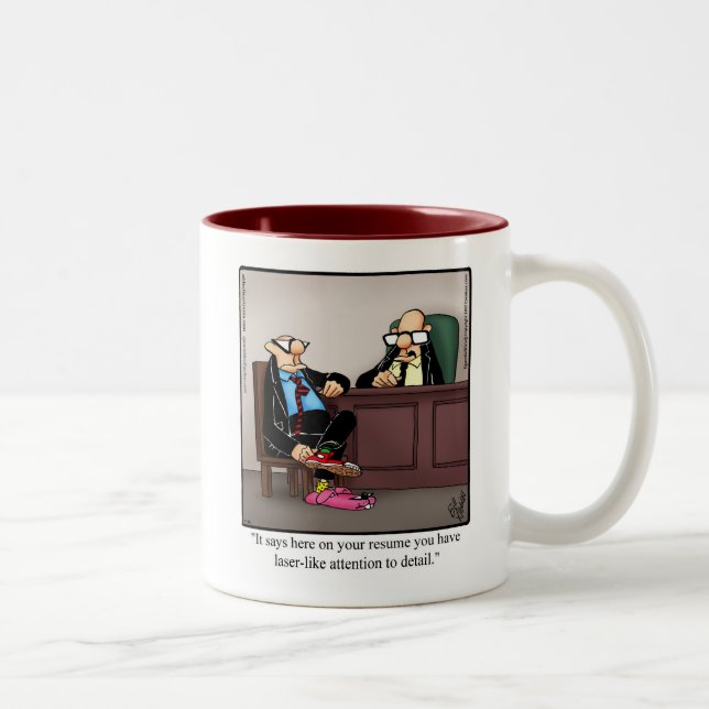 Funny Workplace Attention To Detail Humour Mug (Right)