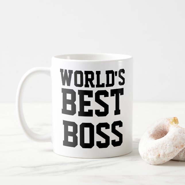 Funny worlds best boss coffee mug (With Donut)