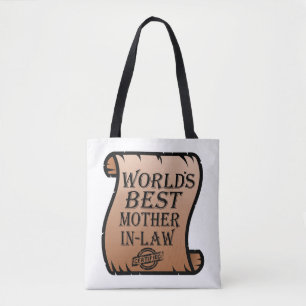 Funny Worlds Best Mother-in-law Certificate Tote Bag