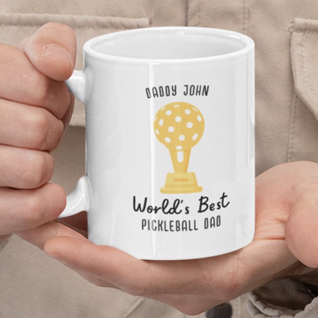 Funny World's Best Pickleball Dad Gift, Custom Coffee Mug (Creator Uploaded)