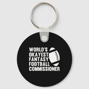 Funny World's Okayest Fantasy Football Commissione Keychain
