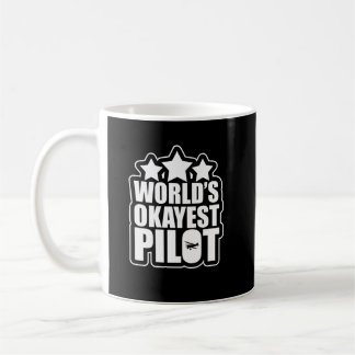 Funny World's Okayest Pilot Airplane Coffee Mug