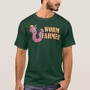 Funny Worm Farmer Hat Worm Farming Vermiculture Wo T-Shirt