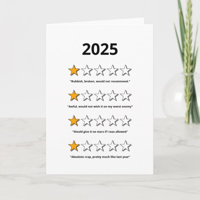 Funny Would Not Recommend Pandemic Holiday Card (Front)