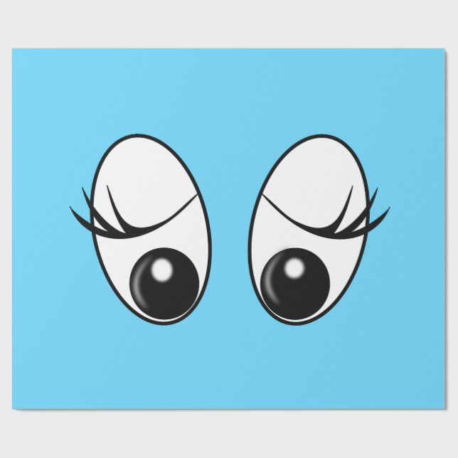 Funny Wrapping Paper Curious Eyes - Custom Colours (Flat)