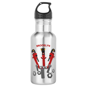 Funny wrench monster tools humour cartoon 532 ml water bottle