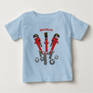 Funny wrench monster tools humour cartoon baby T-Shirt