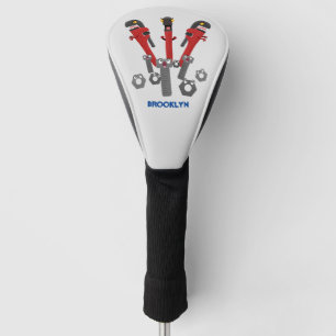 Funny wrench monster tools humour cartoon  golf head cover