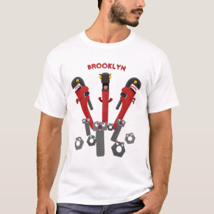 Funny wrench monster tools humour cartoon T-Shirt