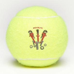 Funny wrench monster tools humour cartoon  tennis balls