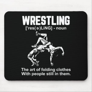 Funny Wrestling Definition The Art Of Folding Clot Mouse Pad