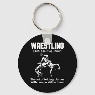 Funny Wrestling Definition The Art of Folding Keychain