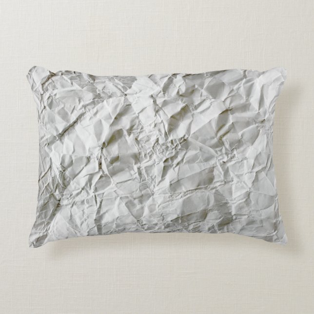 Funny wrinkled paper accent pillow (Front)
