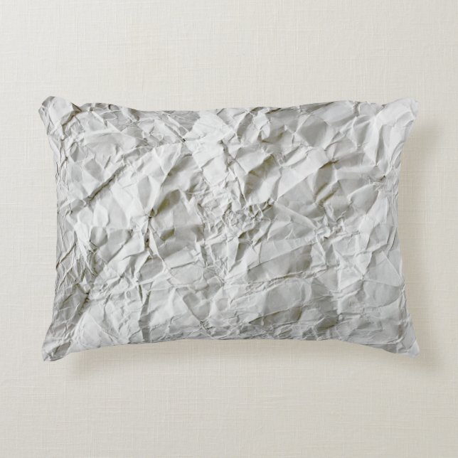 Funny wrinkled paper accent pillow (Front)