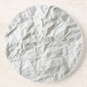 Funny wrinkled paper coaster