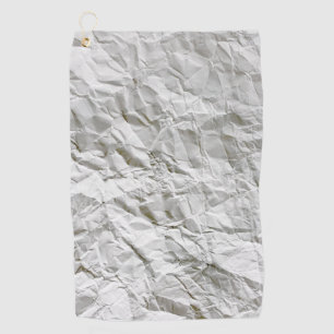 Funny wrinkled paper golf towel