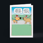 Funny Wrinkly Dog Christmas Holiday Card<br><div class="desc">This cute and funny cartoon Christmas card features a wrinkly dog (Shar Pei) who has a snappy comeback to another dog who's being a bit rude with the suggestion of an iron as a Christmas gift. A great card for a dog lover! Thank you for choosing this original design by...</div>