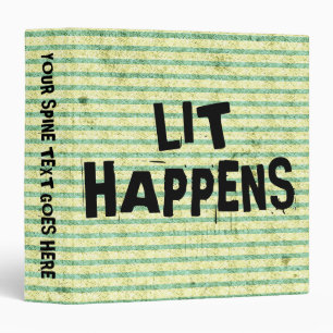 Funny Writer Reader Lit Happens Binder