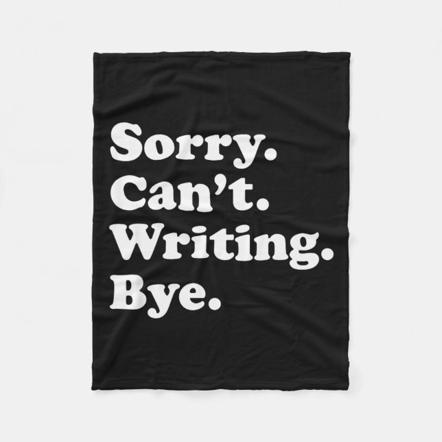 Funny Writing Writer Au Gift For Men Women Boys Or Fleece Blanket (Front)