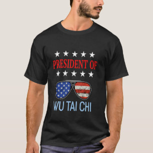 Funny Wu Tai Chi Healing Accessories Usa Flag Ther T-Shirt