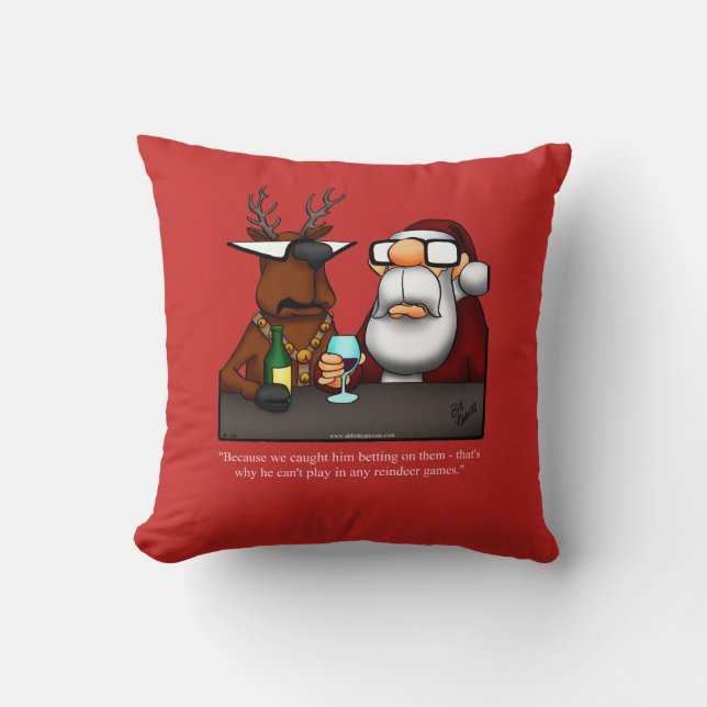 Funny X-mas Humour Christmas Pillow (Front)