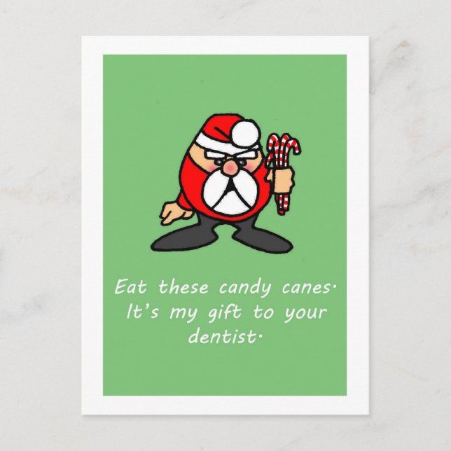 Funny X-mas Postcard Rude Santa (Front)
