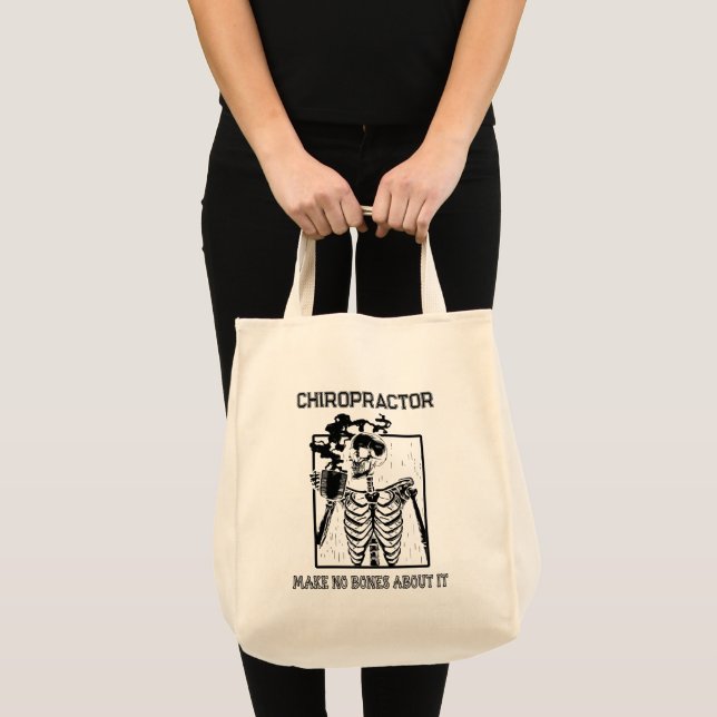 Funny X-ray Customizable Medical Job Chiropractor Tote Bag (Front (Product))