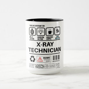Funny X-ray Technician Handling Information Mug