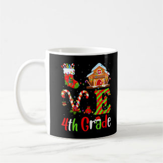 Funny Xmas Lighting Love 4th Grade Teacher Christm Coffee Mug