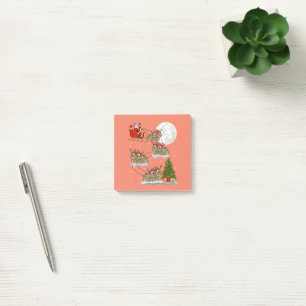 Funny Xmas Lighting Tree Santa Riding Bunny Christ Post-it Notes
