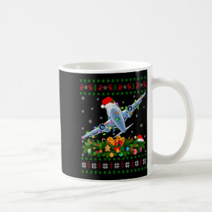 Funny Xmas Lighting Tree Santa Ugly Airplane Chris Coffee Mug
