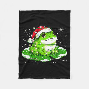 Funny Xmas Lights Frog Cute Toad Frogs Women Men K Fleece Blanket