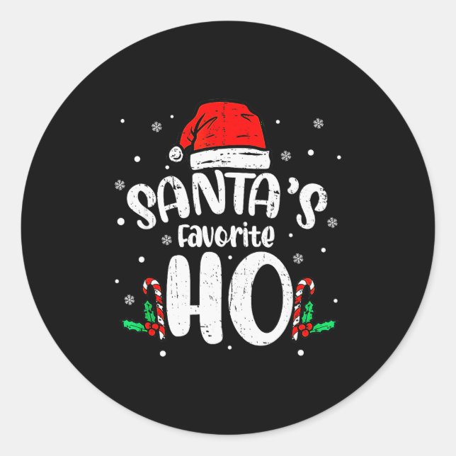 Funny Xmas Naughty Dirty Adult Humor Pj Christmas  Classic Round Sticker (Front)