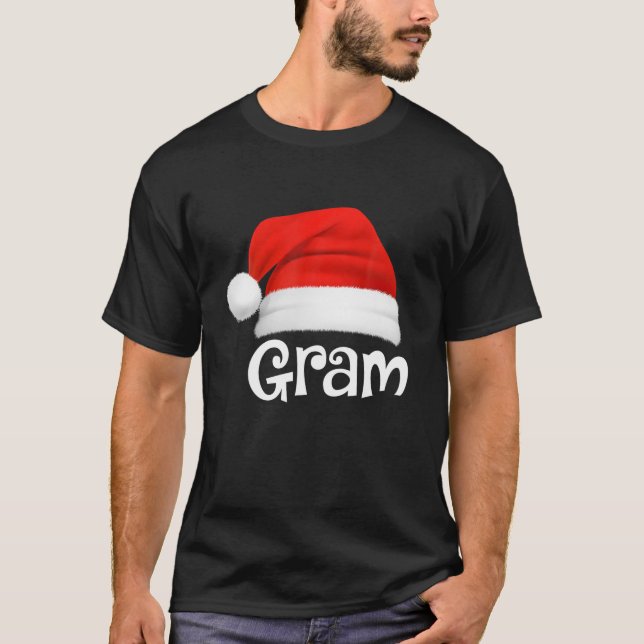 Funny Xmas Pajama Group Matching Gram Christmas Ha T-Shirt (Front)