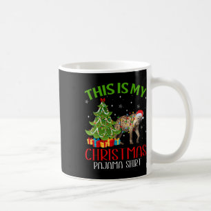 Funny Xmas Santa Lights This Is My Hyena Christmas Coffee Mug