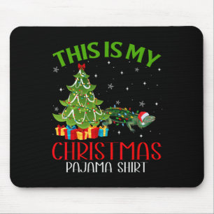 Funny Xmas Santa Lights This Is My Iguana Christma Mouse Pad
