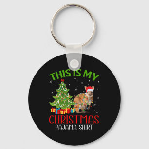 Funny Xmas Santa Lights This Is My Kangaroo Christ Keychain