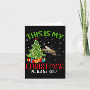 Funny Xmas Santa Lights This Is My Mosquito Christ Card