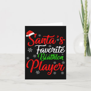 Funny Xmas Santa's Favourite Biathlon Player Chris Card