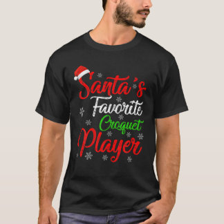 Funny Xmas Santa's Favourite Croquet Player Christ T-Shirt