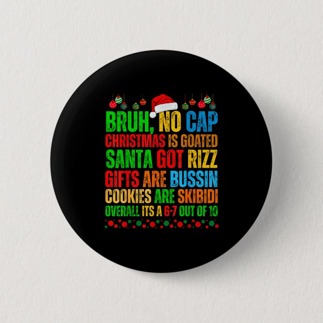 Funny Xmas School Generation Alpha Gen A Slang Chr 2 Inch Round Button (Front)