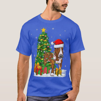 Funny Xmas Tree Family Matching Santa Rat Terrier  T-Shirt