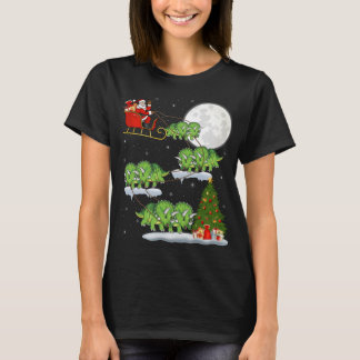 Funny Xmas Tree Santa Riding Triceratops Dinosaur T-Shirt