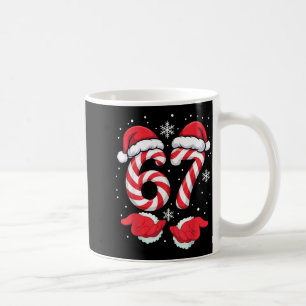 Funny Xmas Viral 67 Candy Canes Santa Funny Holida Coffee Mug