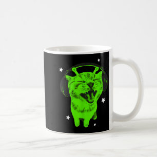 Funny Y2k Alien Cat Meme Retro Silly Cat Vintage S Coffee Mug