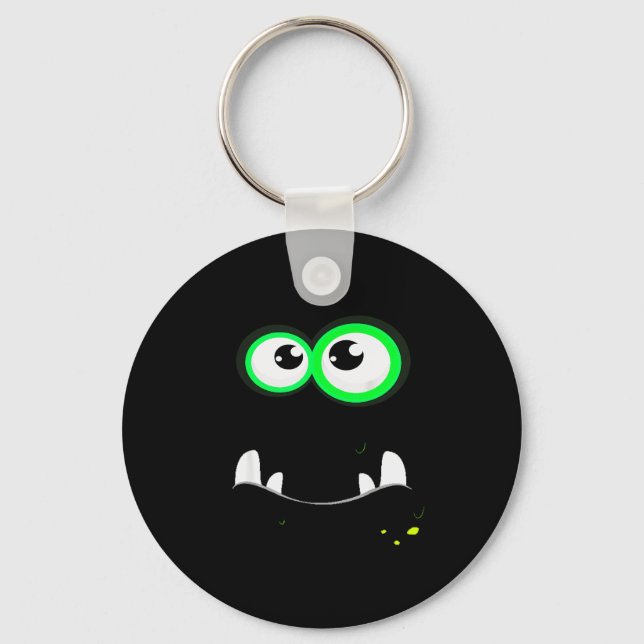 Funny Y Monster Eyeball Face Easy Christma Costume Keychain (Front)