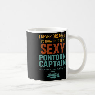 Funny Y Pontoon Captain Tee Funny Lake Boating Gif Coffee Mug